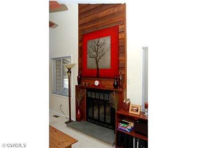 Living Room - Wood Burning Fireplace & Cedar Accen