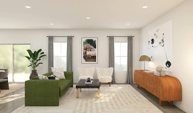 Great room adjacent from dining area