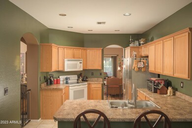 Kitchen with entrance to living space