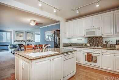 Gourmet open kitchen with granite counter tops and