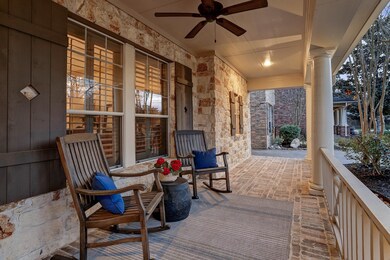 Inviting, covered front porch.