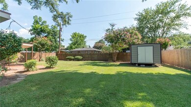 Backyard with Large Storage Shed