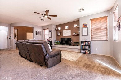 Living room with ceiling fan