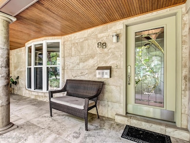 Covered Sitting Area by Front Door