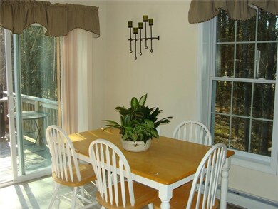 Dining area overlooking backyard