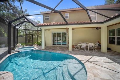 Enclosed and pavered heated, saltwater pool and spa