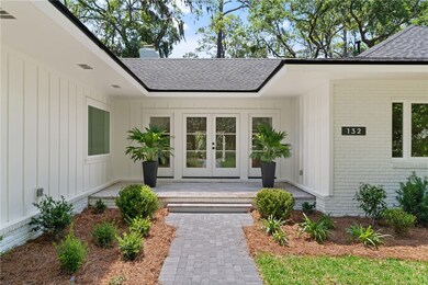 New paver walkway and limestone porches