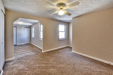 The oversized master also has a sitting room area 