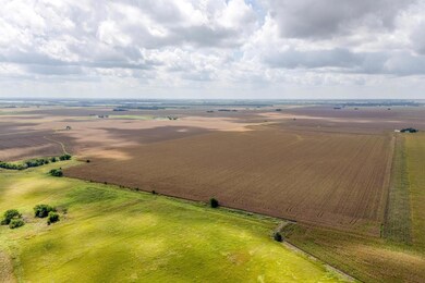 Overview of rural landscape with farmland