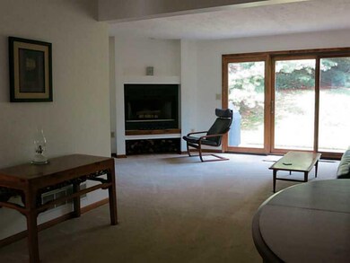 Living Room. Beautiful glass sliding door leads to