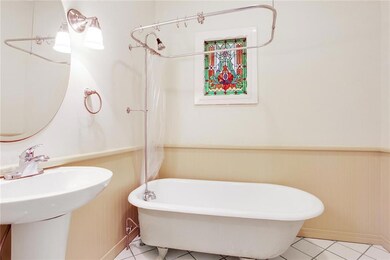 First floor bath with claw foot tub