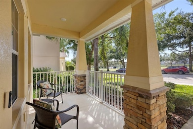 Enjoy the shady front yard view of green space and tree lined streets.