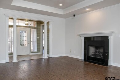 Nice Living Room With Wood Floors and Fireplace
