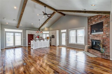 Living area/breakfast area and kitchen.  Natural s