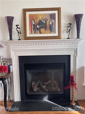 Warm and cozy gas log fireplace