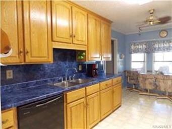 Lots of cabinets and counter space.