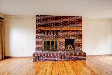 Wood burning fireplace