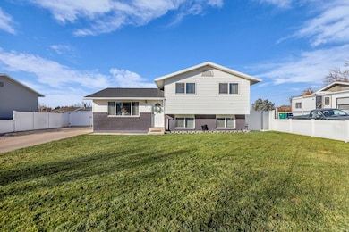 Tri-level home with brick siding