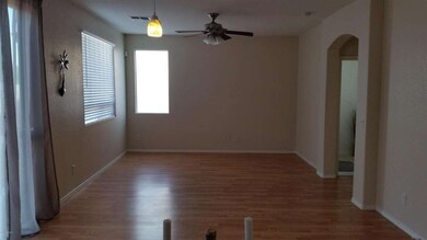 view of living room from kitchen