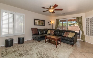 Family Room w/Shutters