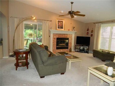Living Room. LIVING ROOM WITH SLIDING DOOR TO DECK