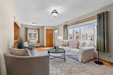 Cozy living room offers great natural light