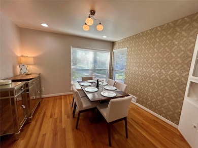 Formal dining room just off the living area.