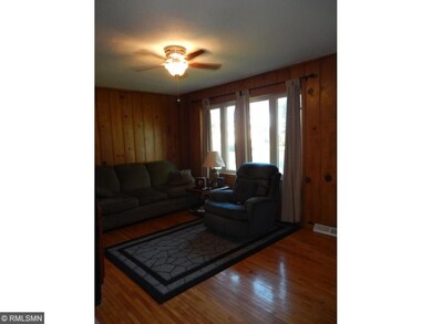 Living room with original hardwood floors