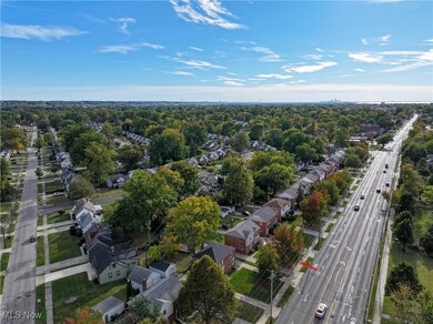 Front left aerial view of home