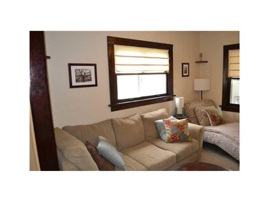 Living Room. NATURAL WOOD TRIM.