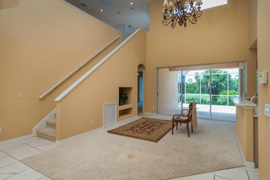 Soaring ceiling in the great room w/view