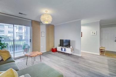 Living room featuring hardwood / wood-style floori