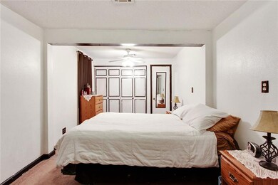 Master bedroom is large with lots of storage space