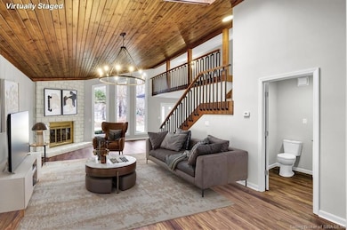 Staged photo of family room