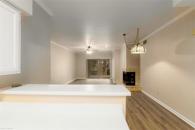 Unfurnished living room with light wood-style flo