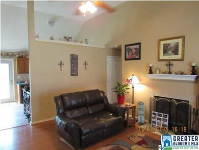 The livingroom from the front entrance, featuring 