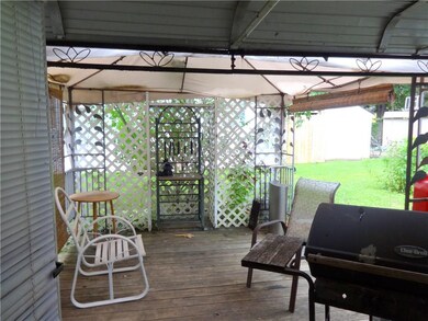 Private patio off side door