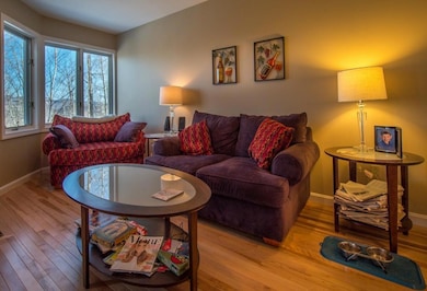 This cozy sitting area is near the...