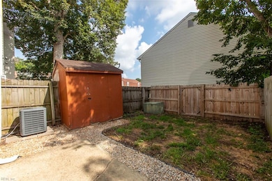 Storage shed included in backyard!