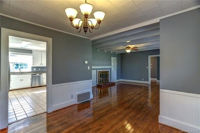 Dining room looking into kitchen or living room