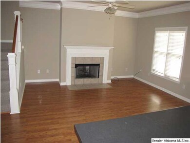 Fireplace in living area.