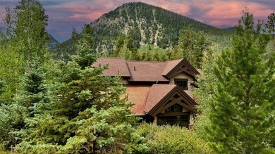 This stunning home has mountain views all around.