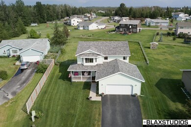 Aerial of front of home