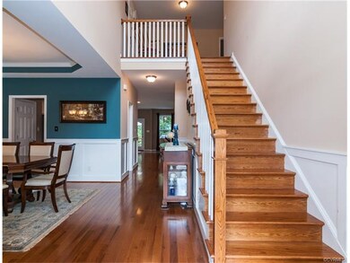Glowing hardwoods flow through the living spaces