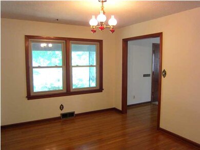 Formal dining room, hardwood floor
