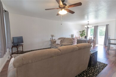Lots of natural light streams into the open floor
