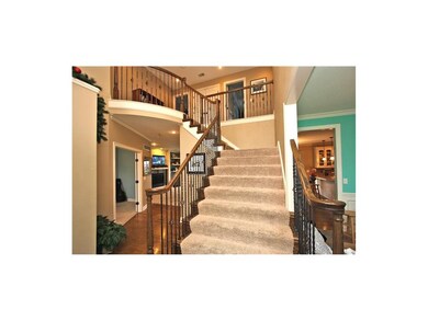 Entryway with dinning room on the right and office