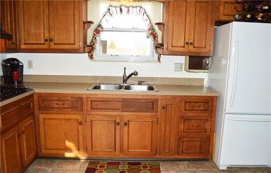 Clean and bright.  New ceramic tile and countertop