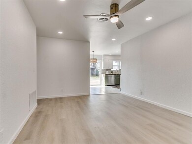Unfurnished room with light wood-type flooring and