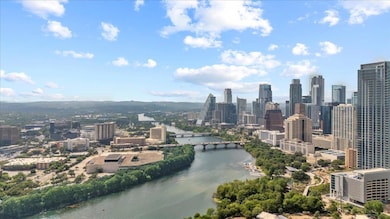 Skyline view with a notable bridge and a large bo
